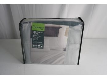 NEW CANOPY WRINKLE FREE SHEET SET, SIZE QUEEN 500 Thread Count
