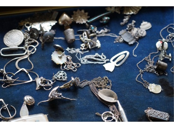 LARGE LOT OF STERLING SILVER JEWELRY