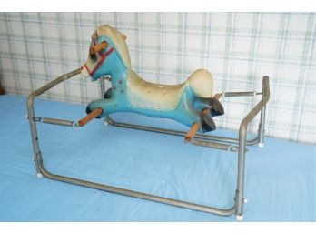 ANTIQUE ROCKING HORSE TOY, 21X30 INCHES