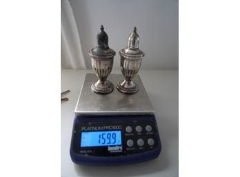 LOT OF STERLING SILVER SALT AND PEPPER SHAKERS, 159.9 GRAMS