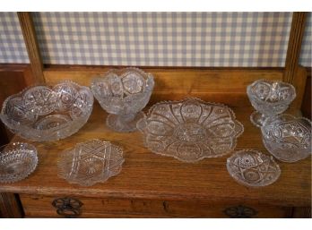 LARGE LOT OF HAND CUT CRYSTAL ITEMS