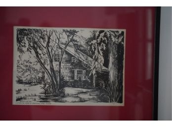 HISTORICAL HOME OF WANTAGH, LONG ISLAND BY ROSALIND 1968 PRINT