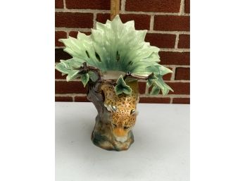 MADE IN CHINA PORCELAIN TIGER VASE MADE BY FRANZ, 15IN HEIGHT