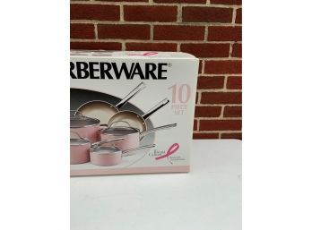NEW FARBERWARE 10 PIECE SET, THE BREAST CANCER EDITION