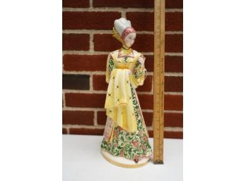 HAND PAINTED PORCELAIN STATUE, NUMBERED, 15IN HEIGHT