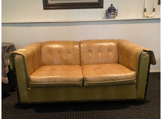 ROWE LEATHER COUCH SEE PHOTOS 85X34X25