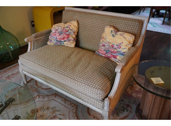 ANTIQUE WOOD 2 STYLE CHAIR WITH CUSHIONS