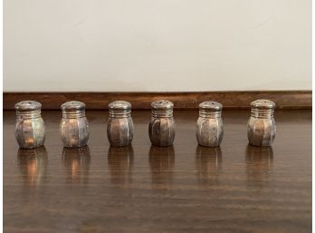 6 STERLING SALT AND PEPPER SHAKERS