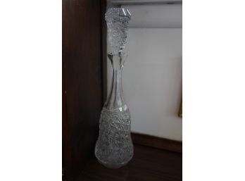 CRYSTAL DECANTER, 16IN HEIGHT