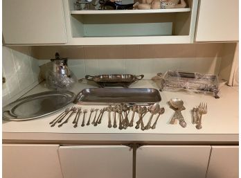 LARGE LOT OF SILVER PLATE