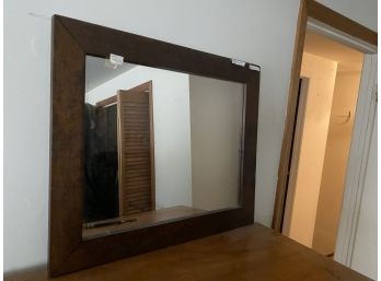 SOLID WOOD FRAME MIRROR, 24.5X20.5 INCHES