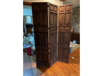 3 PANEL WOOD ROOM DIVIDER SECTION