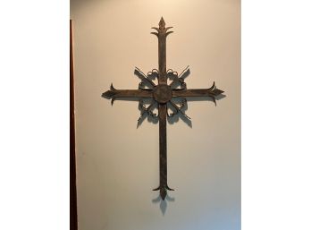 HANGING METAL DECORATION CROSS SHAPE , 27X35 INCHES