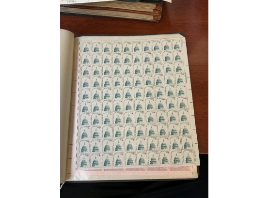 SHEET OF US CAPITAL BUILDING STAMPS, 9cents