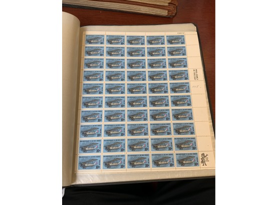 SHEET OF 50th ANNIVERSARY US AIR MAIL SERVICE STAMPS, 1968, 10cents