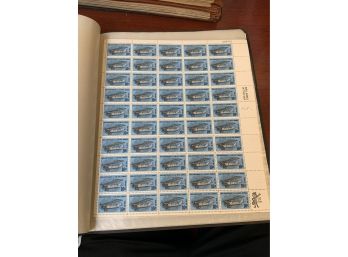 SHEET OF 50th ANNIVERSARY US AIR MAIL SERVICE STAMPS, 1968, 10cents