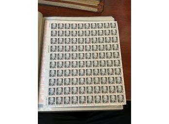 SHEET OF PRESIDENT EISENHOWER STAMPS, 8cents