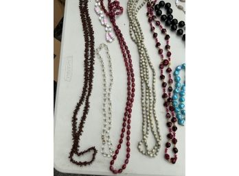 LARGE LOT OF CUSTOM JEWELRY STONE NECKLACES