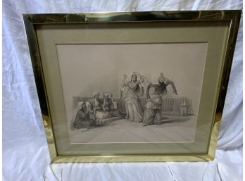 LITHOGRAPH SIGNED BY DAVID ROBERTS,  20X16.5 INCHES