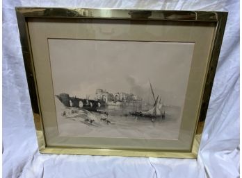 LITHOGRAPHS  SIGNED BY DAVID ROBERTS,  17X20 INCHES