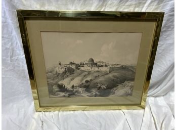 LITHOGRAPH SIGNED BY DAVID ROBERTS, 20X16 INCHES