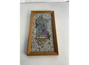 MID CENTURY STYLE HAND MADE STONE DECORATION, 7.5X13 INCHES