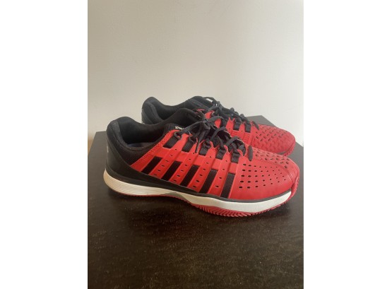 Mens Size 11 K-Swiss Red And Black Sneakers In Great Condition