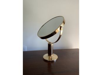 DOUBLE SIDED GOLD COLOR MAKEUP MIRROR