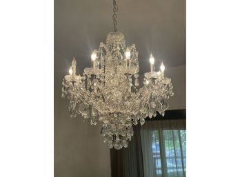 Hanging Crystal Chandelier 36 Inches Big.