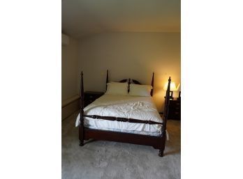 FULL SIZED WOODEN BED, 58INCH HEIGHT