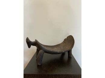 HAND CARVED ANIMAL SHAPE WOOD BOWL, 20X9 INCHES