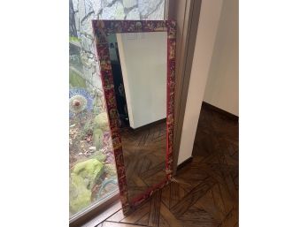 Unique Red Framed Mirror 52x20
