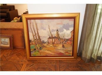 OIL ON CANVAS PAINTING, SIGNED BY E. BRAKEL , 43.5X40 INCHES