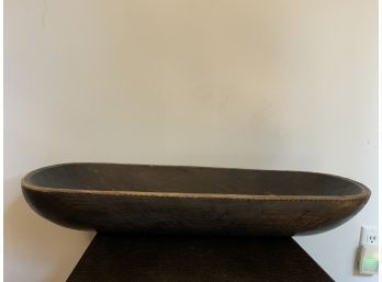 CENTERPIECE LARGE WOOD FRIUT BOWL CARVED,32X4 INCHES