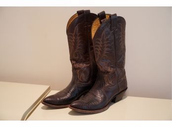 NOCOMA LEATHER COWBOY BOOTS MADE IN THE USA, SIZE 6 1/2 WOMANS