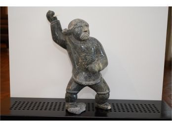 STONE STAUE FROM THE INUIT EXHIBITION,  18IN HEIGHT