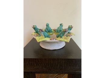 HEAVY CERAMIC BOWL WITH FROG DECORATION