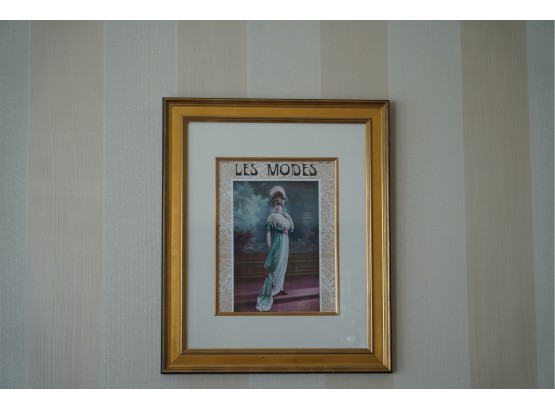 FRAMED PRINT 'LES MODES' 1912, 23X21 INCHES