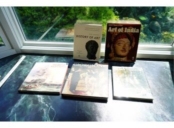 LOT OF 5 HISTORY BOOKS, INCLUDING ART OF INDIA