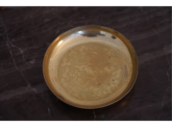 BRASS METAL SMALL PLATE, 6IN LENGTH