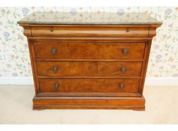 GORGEOUS 4 DRAWERS ETHAN ALLEN DRESSER WITH STONE TOP