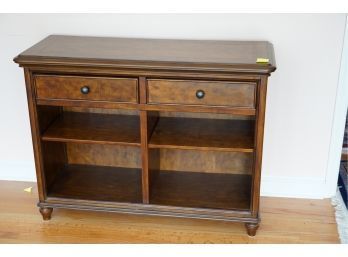 WOODEN FURNITURE WITH TWO DRAWS AND SHELVES