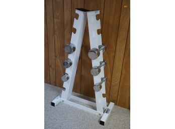 PARA BODY SERIOUS STEEL WEIGHT RACK WITH DUMBBELLS!! 27X44 INCHES