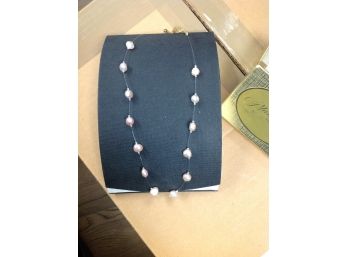 Fresh Water Pearl Illusion Necklace
