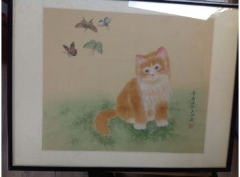 Hand Painted Cat ....  Purchased In Hong Kong 1980