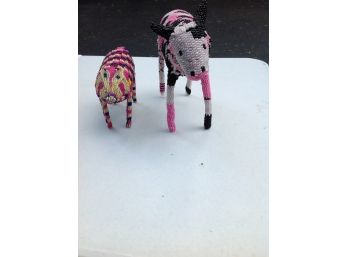 2 Handmade Beaded Animals Looking For A New Home