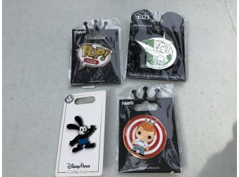 Disney And Funko 4 Pin Set