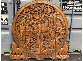 Antique Hand Carved Wooden Screen