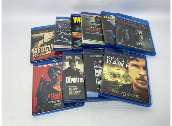 LOT OF 10 BLU RAY MOVIES, INCLUDING 'RESCUE DAWN'