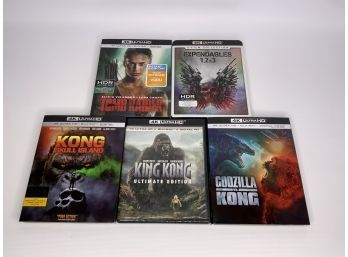 LOT OF 5 LIKE NEW 4K ULTRA HD MOVIES, INCLUDING TOMB RIDER!!
